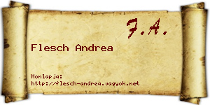 Flesch Andrea névjegykártya