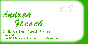 andrea flesch business card
